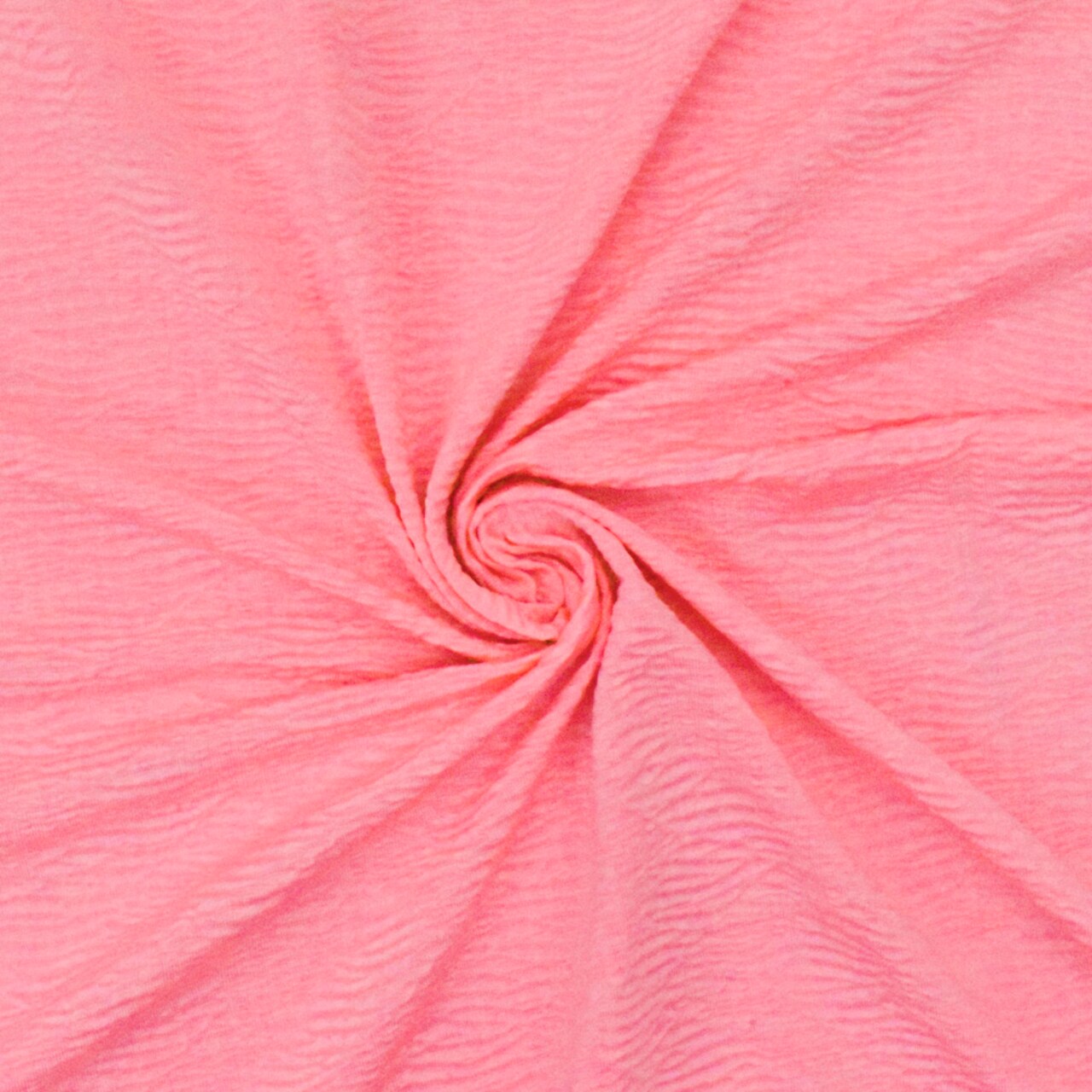 Neon Pink Crinkle Stretch Plisse Polyspan Jersey Knit Fabric By the Yard